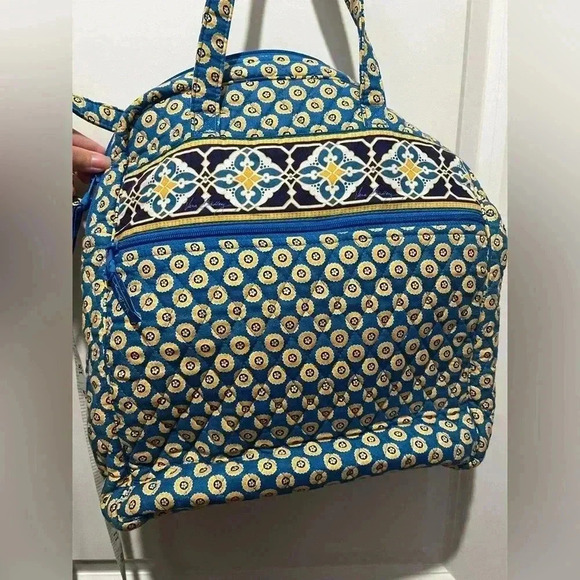 Small/medium blue and yellow Vera Bradley tote - Picture 4 of 7